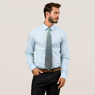 Cravate “Gentle Gradient” Tie – Turquoise to Gray, Elegant
