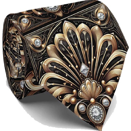 Cravate Gentleman's Tie | Art Deco Faux Diamond Neck Ties