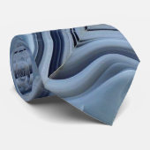 Cravate Géode d'Agate Smoky Bleu (Roulé)