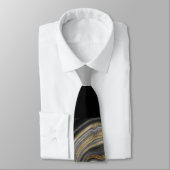 Cravate Géode minéral moderne Gold & Grey Agate (Attaché)