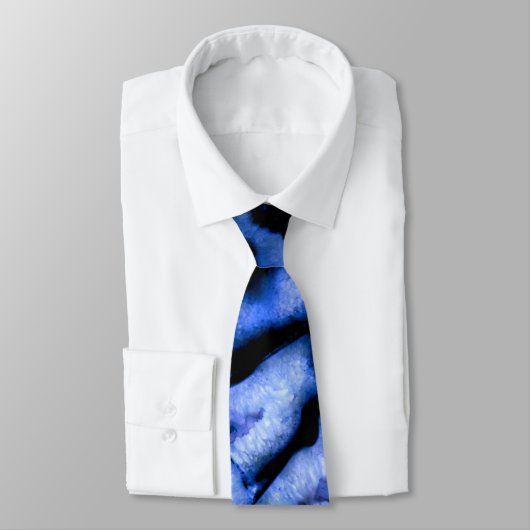 Cravate Géodes Agate Quartz Bleu (Attaché)
