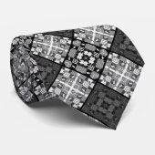 Cravate Géométri abstrait sans à damiers (Roulé)