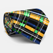 Cravate Géométri abstrait sans à damiers (Roulé)