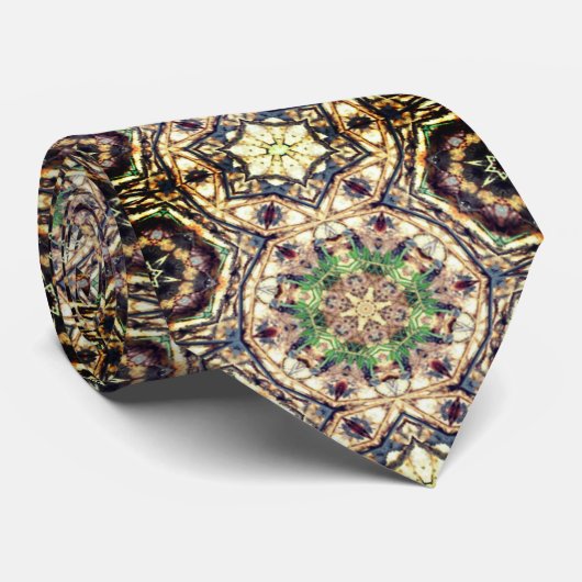 Cravate Geometric Kaleidoscope (Roulé)