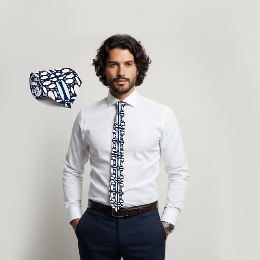 Cravate Geometric Oval Pattern Tie