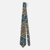 Cravate Geometric Persian Pattern Tie – Bold Artistic Neck (Devant)