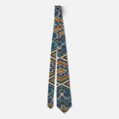 Cravate Geometric Persian Pattern Tie – Bold Artistic Neck (Dos)