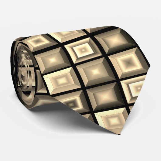 Cravate Géométrie Abstraite contemporaine en gras (Roulé)