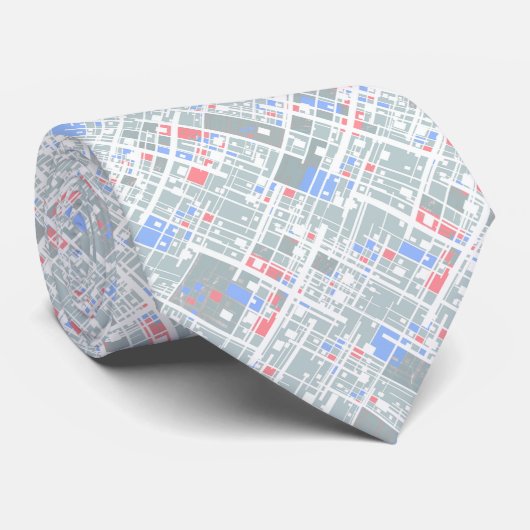 Cravate Géométrie abstraite moderne. (Roulé)