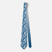 Cravate Géométrie bleu sarcelle (Devant)