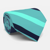 Cravate Géométrie de ligne ondulée à rayures mignonnes Ble (Roulé)