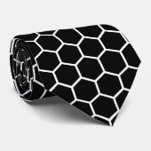 Cravate Géométrie moderne en noir et blanc (Roulé)