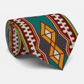 Cravate Géométrie Motif autochtone Mosaïque Style ethnique (Roulé)