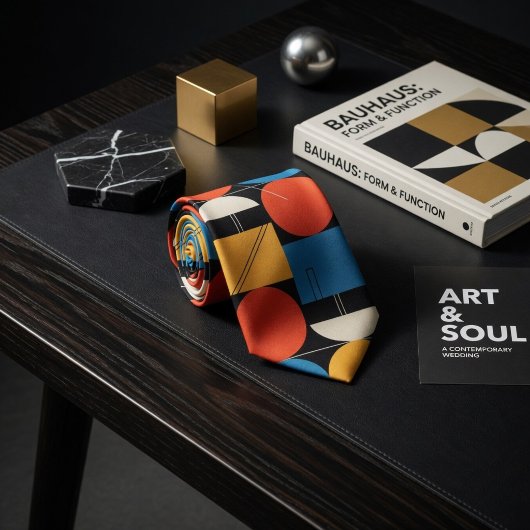 Cravate Géométrique Bauhaus Gras