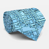 Cravate géométrique bleue (Roulé)