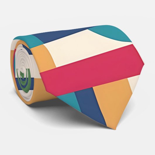 Cravate géométrique dynamique (Roulé)