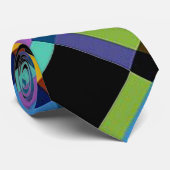 Cravate géométrique moderne joyeux (Roulé)