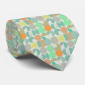 Cravate géométrique moderne multicolore (Roulé)
