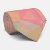 Cravate Géométrique pastel moderne (Roulé)