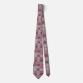 Cravate géométrique rose et mauve (Devant)