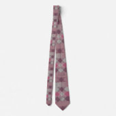 Cravate géométrique rose et mauve (Dos)