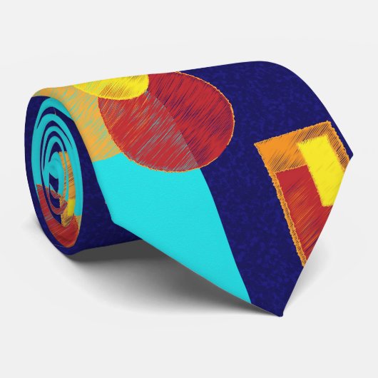 Cravate geoshapes, (Roulé)