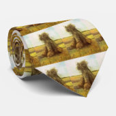 Cravate Géraniums et blés dorés or Les Blés dorés, mais pl (Roulé)