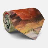 Cravate Géraniums par la porte rouge (Roulé)