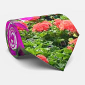 Cravate Géraniums roses de pétunia (Roulé)