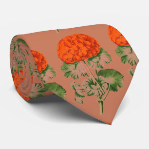 Cravate géraniums vintage - floral audacieux no3