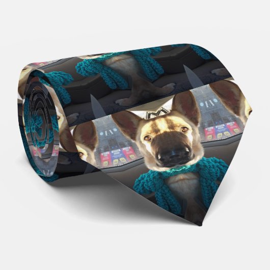 Cravate German Shepherd Mirrored (Roulé)