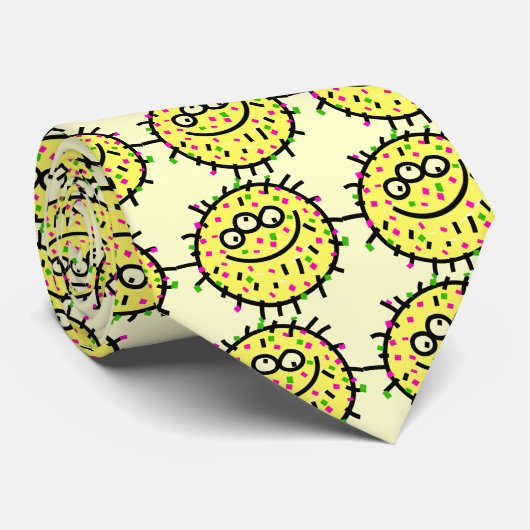 Cravate Germe jaune de bande dessinée (Roulé)