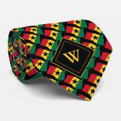 Cravate GHANA Écriture chrétienne Monogramme Noir (Roulé)