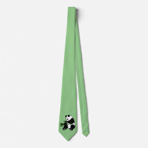 Cravate Giant Panda Green