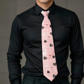 Cravate Gift for Him Love Text Hand Drawn Heart Tie