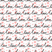 Cravate Gift for Man Love Text Pink Black Heart Tie