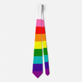 Cravate Gilbert Baker Pride drapeau arc-en-ciel LGBT (Devant)