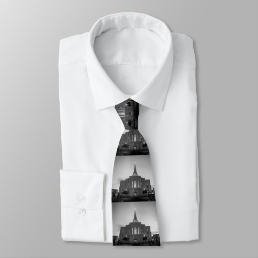 Cravate Gilbert Temple en noir et blanc (Attaché)