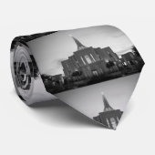 Cravate Gilbert Temple en noir et blanc (Roulé)