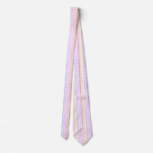 Cravate Gingham Arc-en-Ciel Pastel (Dos)