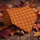 Cravate Gingham carreauté classique citrouille automne