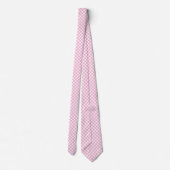 Cravate Gingham rose bubble gum (Dos)