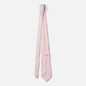 Cravate Gingham Rose Pâle (Dos)