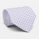 Cravate Gingham Violet Lavande (Roulé)