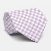 Cravate Gingham Violet Pourpre (Roulé)