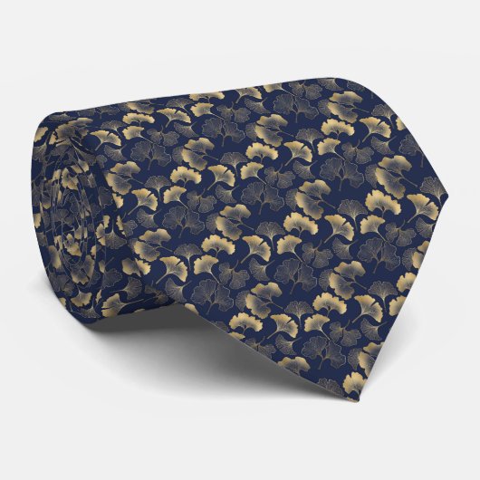 Cravate Gingko Feuille Necktie (Roulé)