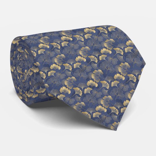 Cravate Gingko Feuille Necktie (Roulé)