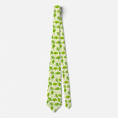 Cravate Ginkgo pattern on off white (Devant)