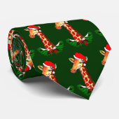 Cravate Girafe de Noël (Roulé)