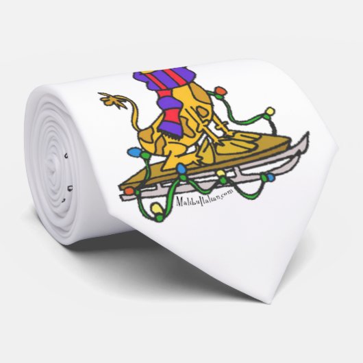 Cravate Girafe de Noël (Roulé)